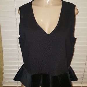 J. Crew black Peplum top size XL